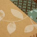 Leaf Patchwork Thank You Card - detail