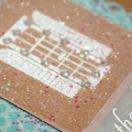 Glittered Holiday Thank You Card - detail