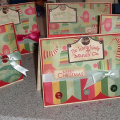 Christmas Cards-Also Used Vintage Buttons, ribbon, and twine-PTI Punch,SU and Scallop Punch--EK Success