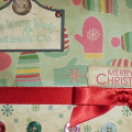 A Close up of one of the cards from the group with PTI Vintage Buttons, etc.