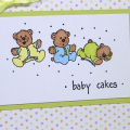 Suzy's Zoo image, papers are Spring Moss, Stamper's Select.  Ribbon some of that really narrow 50 cent/spool from Joann's.