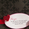 This is a case from Debbie Olson's cards from the release of With Sympathy last year.  My black embossed paper is Sparkle Wedding Romance from Cloud 9 Design. The base card is Pure Poppy, as is...