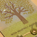 Bird in Tree Sympathy Card - detail
