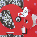 Red Heart Love card was made for a challenge at the Caardvarks site.