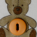 Button Bear Onesie close up