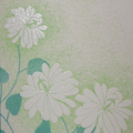 White emboss resist flowers