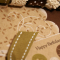 Crafty Birthday Card & Ribbon Gift - detail