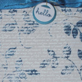 Turning a New Leaf as a background and then Background Basics: Text Style as an overlay and then white embossing powder.  Enchanted Evening Ink for the leaves and then Enchanted Evening Satin...