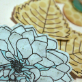 Rustic Dahlia Card - detail