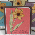 Stamps:  Year of Flowers: Daffodils (Papertrey Ink)
Paper:  Dark Chocolate, White, Lemon Tart, Hawaiian Shores, Berry Sorbet, Plum Pudding, Pretty Pastels DP (All Papertrey Ink)
Ink:  Memento...