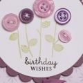 Everyday Button Bits; Pretty Pastels papers; Plum Pudding card & ribbon; Plum Pudding & Lavender Moon buttons