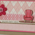 Argyle & floral chairished Card