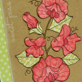 Pieced Sweet Peas Card