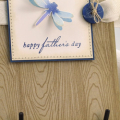 Happy Father's Day with woodgrain background