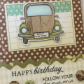 Vintage Car with Woodgrain Card