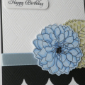 Stamps:  Delightful Dahlias (PTI)
Paper:  White, True Black, Bitty Box and Pretty Pastels DP (All PTI)
Ink:  Memento Tuxedo Black, Copic Markers
Accessories & Tools:  Corner Chomper, Delightful...