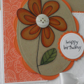Stamps:  Springtime Doodles 
Paper:  Kraft, Orange Zest, White, In Bloom DP 
Ink:  Memento Tuxedo Black, Copic Markers
Accessories & Tools:  Oval, Big Scallop Oval, Circle & Scallop Circle...