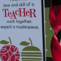 Teacher's Apple Top Note Gift Card Box