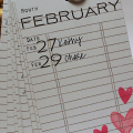 Birthday & Anniversary Calendar - February