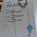 Birthday & Anniversary Calendar - March