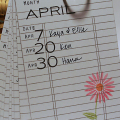 Birthday & Anniversary Calendar - April