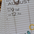 Birthday & Anniversary Calendar - August