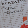 Birthday & Anniversary Calendar - November