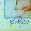 Polka Dot 1 and Faux Ribbon for the background papers; Daughter Emily for the baby!!