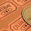 Birthday Ticket Wish Card - detail