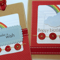 Bright Rainbow Birthday Card & Tag