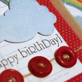 Bright Rainbow Birthday Card & Tag - detail