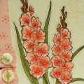 Pieced Gladiolus Card