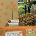 Leaf Jumping Scrapbook Page