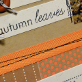 Leaf Jumping Scrapbook Page - detail