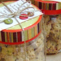 These are the Men-Teachers' Jars of cookies (cranberry-raisin-chocolate-chip-oatmeal)