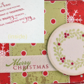 Christmas Wreath Card inside and outside