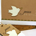 Peace, Be Still Dove card & tag
