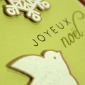 Dove in the Snow card - detail