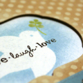 Live, Laugh, Love Dove card - detail