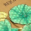 Rejoice Morning Glories card - detail