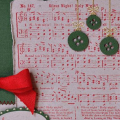 A Christmas card with the Christmas button bits stampset