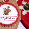 Reindeer Tag & Felt Stocking Ornament - detail