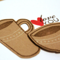 Love You Cups Card - detail