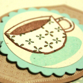 Vintage Tea Cup Card - detail