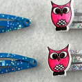 Supplies

Stamps:
-Wise Owl (Urban Design) by PTI

Ink:
-Timber Brown StazOn

Accessories
-Polyshrink (Shrinky Dink)
-Hair Clips

Tools
-Glue gun
-Sharpie Pens