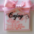 vellum card using spiral bouquet
