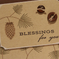 Pinecone Blessings Card