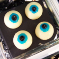eyeballs in creepy treats container