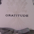 embossed gratitude