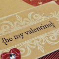 Valentine Stamped Collage Card - detail